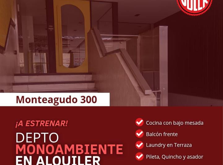 ALQUILER DE MONOAMBIENTE - Monteagudo 328 1