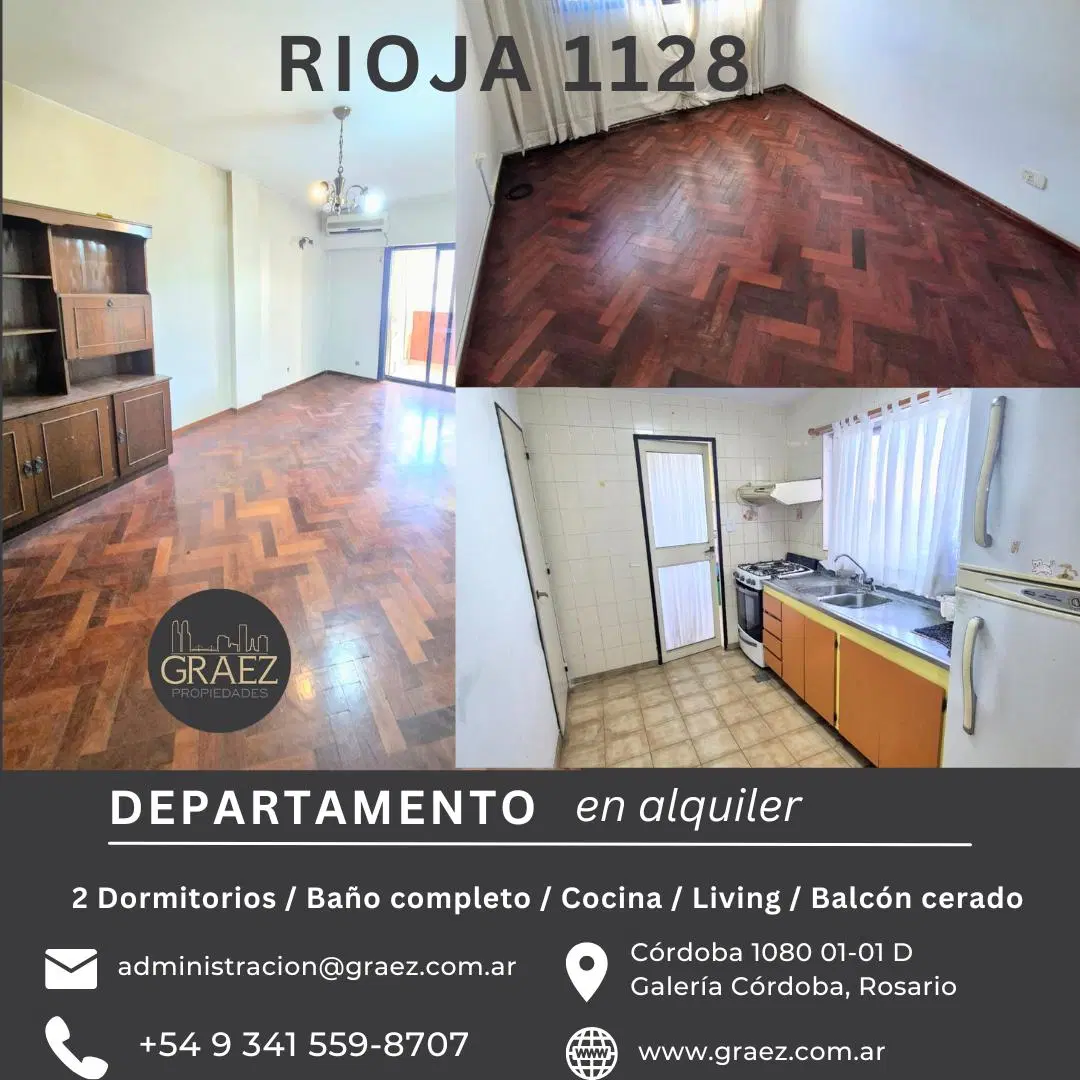 Depto 2 Dorm. Rioja 1100 Semipiso Contrafrente 3