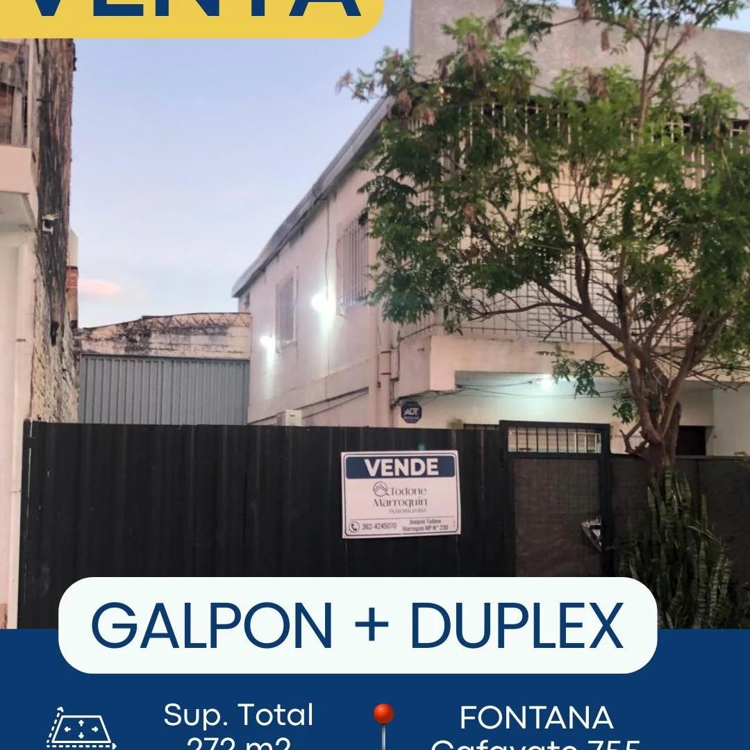 GALPÓN + DÚPLEX EN VENTA | FONTANA
