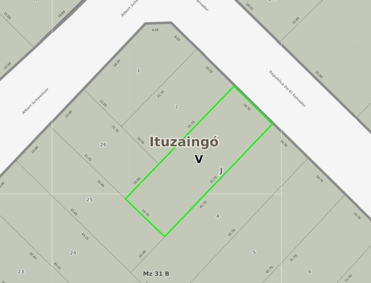 Foto de Lote en venta en Ituzaingó – 10,70 x 31,70 m – 339 m², imagen 1