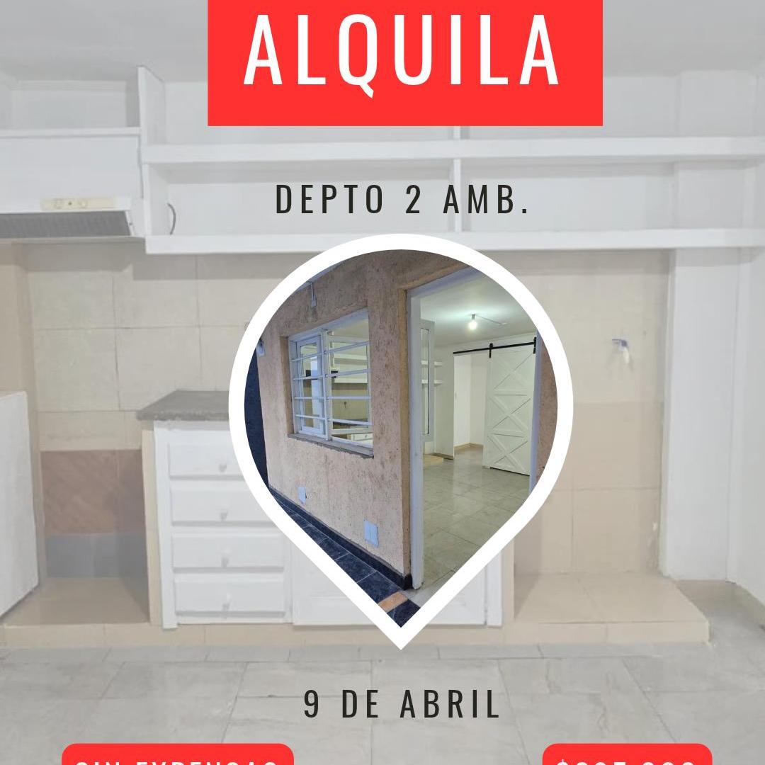 Foto de DEPARTAMENTO 2 AMBIENTES -ECONOMICO - ALQUILER - 9 DE ABRIL, imagen 1
