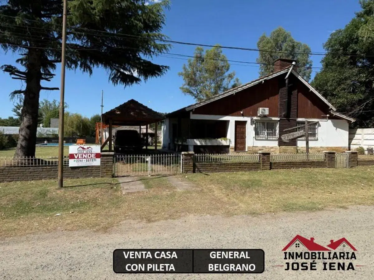 Casa 3 dorm. Con Pileta, Quincho, Galpón y Taller. - General Belgrano. En Calle 64 e/ 141 y 143 3