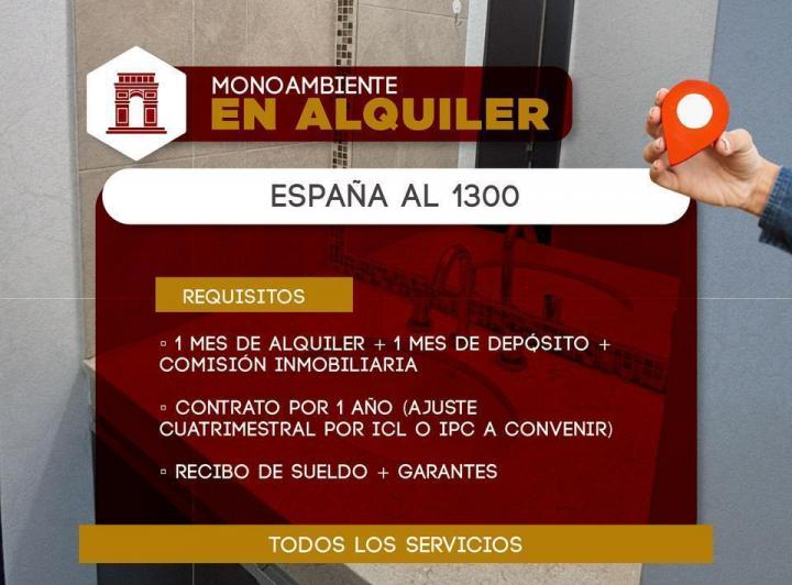 Monoambiente en alquiler en macrocentro 4