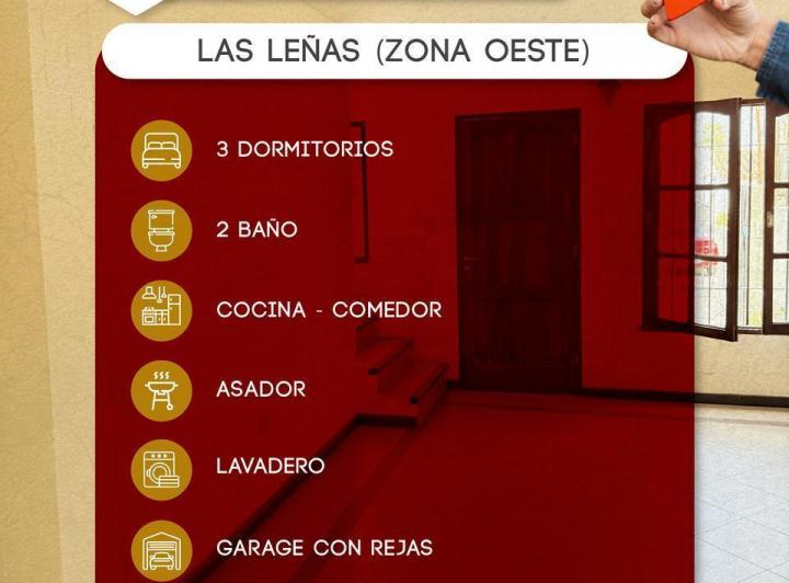 Duplex en alquiler las leñas con patio, asador y garage 1