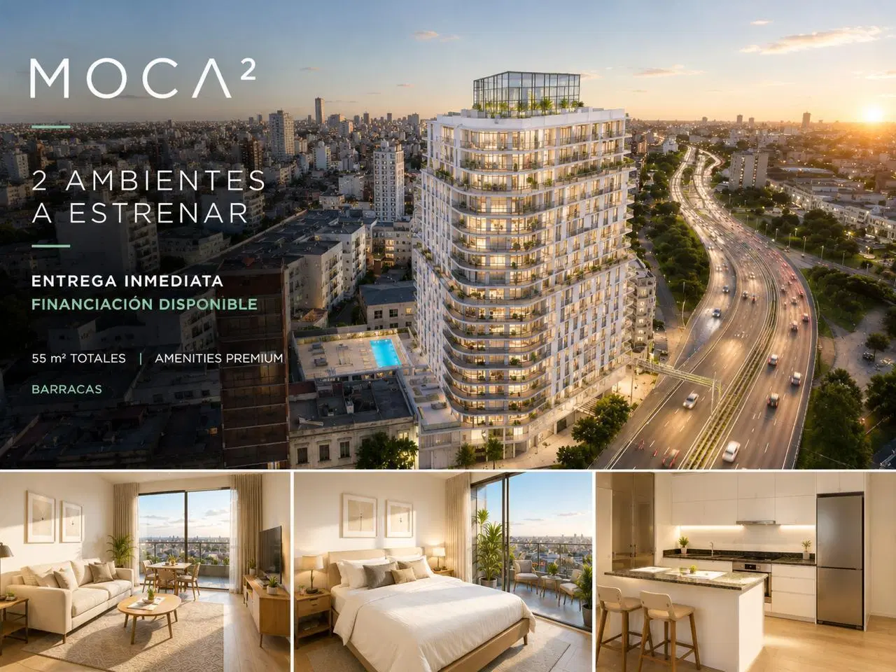 2amb. Premium a estrenar en Barracas Proyecto MOCA2, hasta 60 cuotas desarrolladora 2