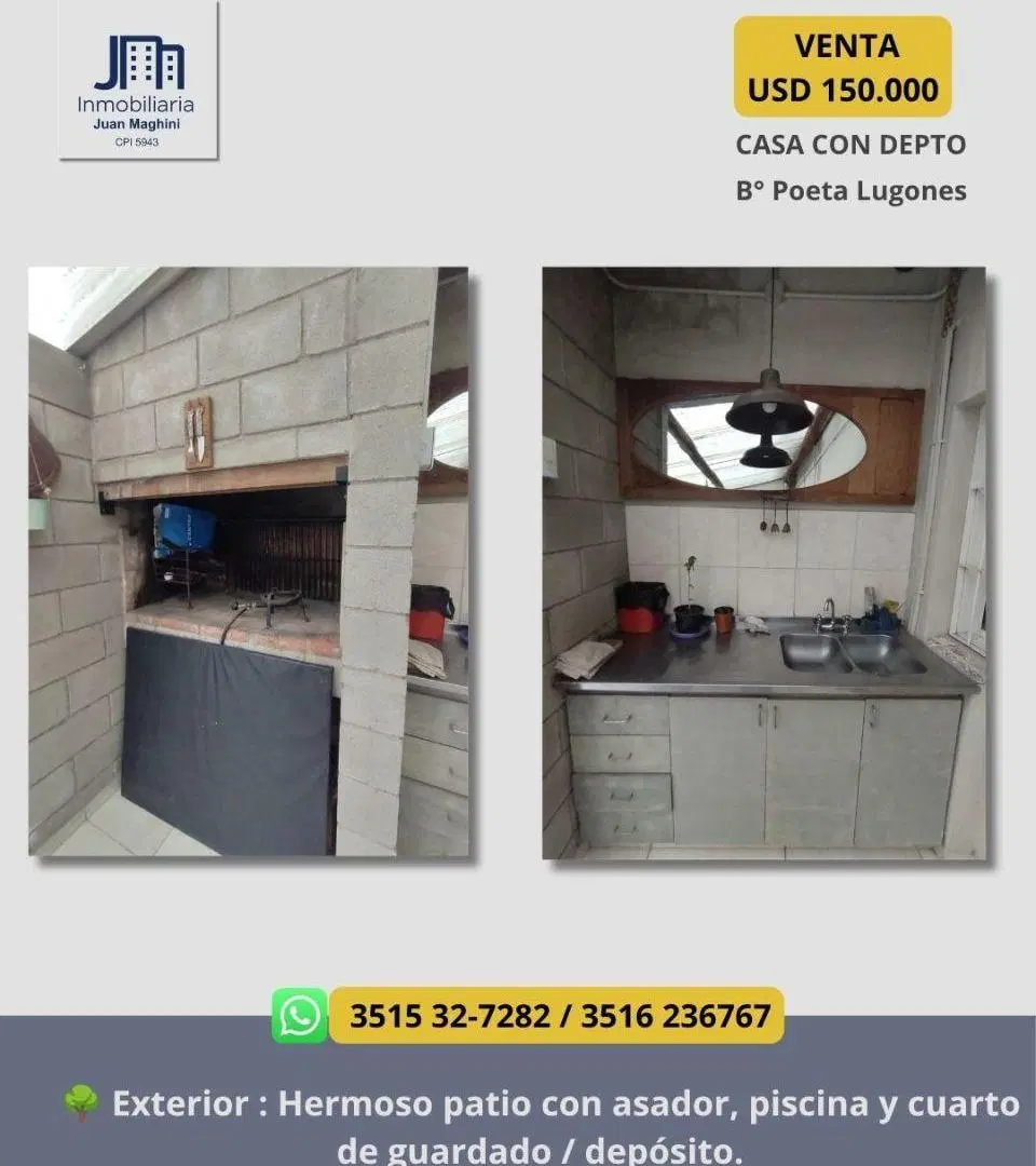 VENTA CASA 3 DORM + DEPTO 1 DORMI INDEPENDIENTE – B° Poeta Lugones
¡APTO CRÉDITO! 3