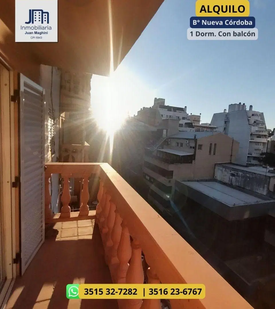 ALQUILO DEPTO NUEVA CÓRDOBA 1 Dormitorio con Balcón | A mtrs de Bv Chacabuco 5