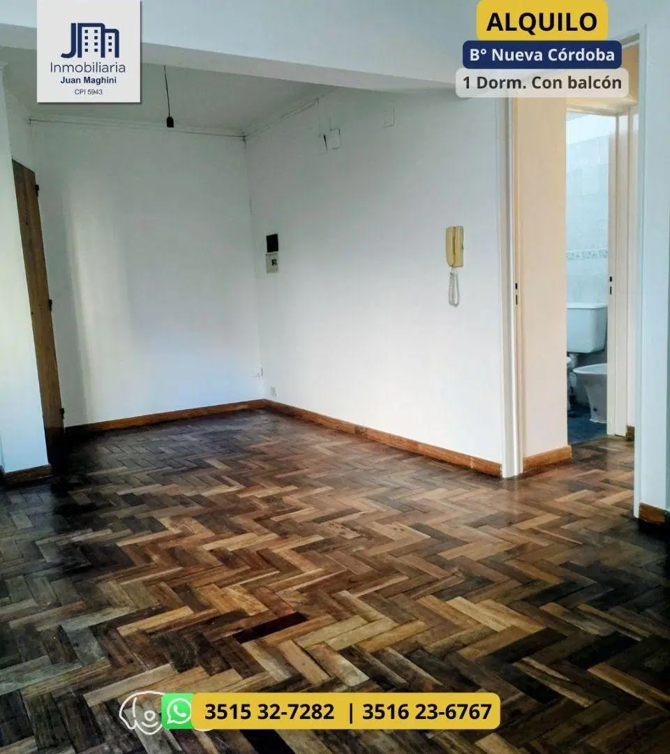 ALQUILO DEPTO NUEVA CÓRDOBA 1 Dormitorio con Balcón | A mtrs de Bv Chacabuco 3