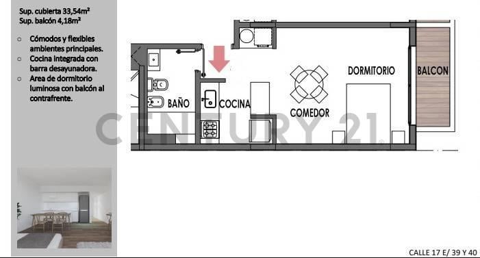 Foto de DEPARTAMENTO EN VENTA EN LA PLATA TIPO MONOAMBIENTE EN OBRA AVANZADA, imagen 3