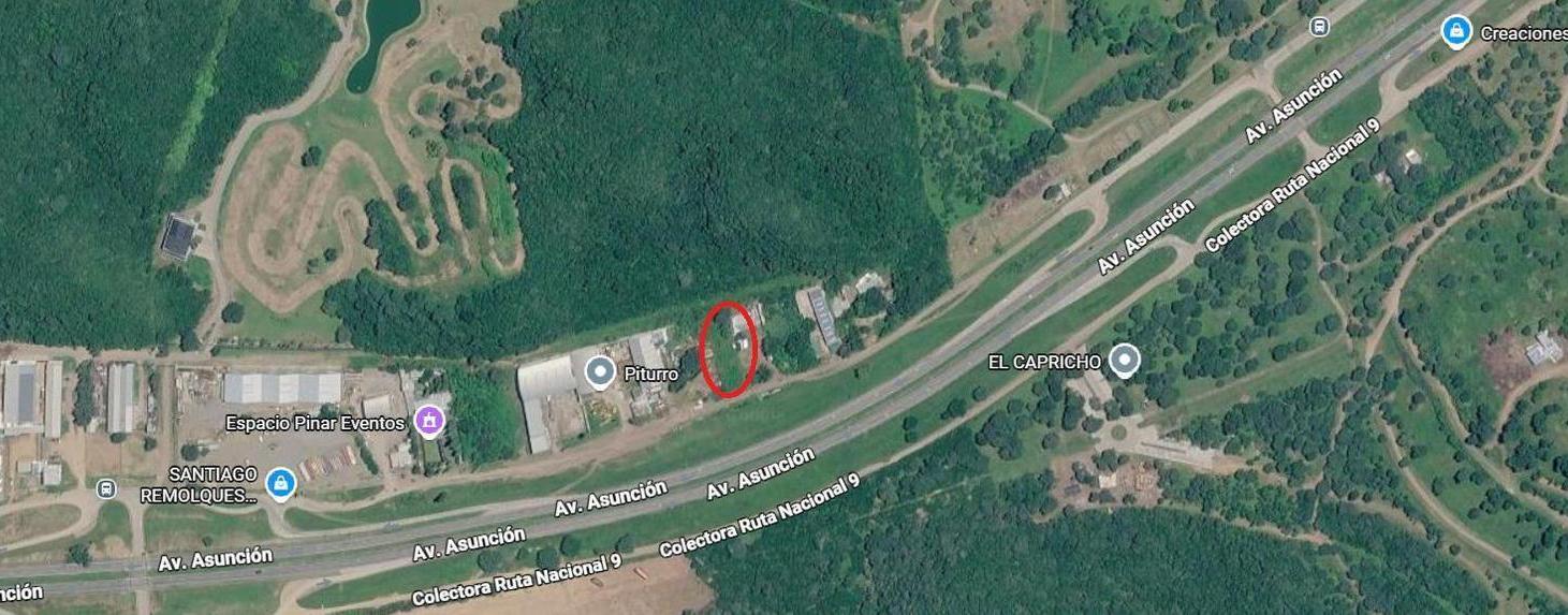 Terreno en venta sobre colectora de autopista ruta 9