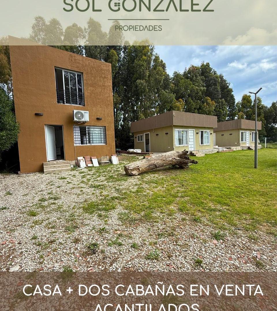 Casa de 3 ambientes + 2 cabañas a la venta en Acantilados, Mar del Plata