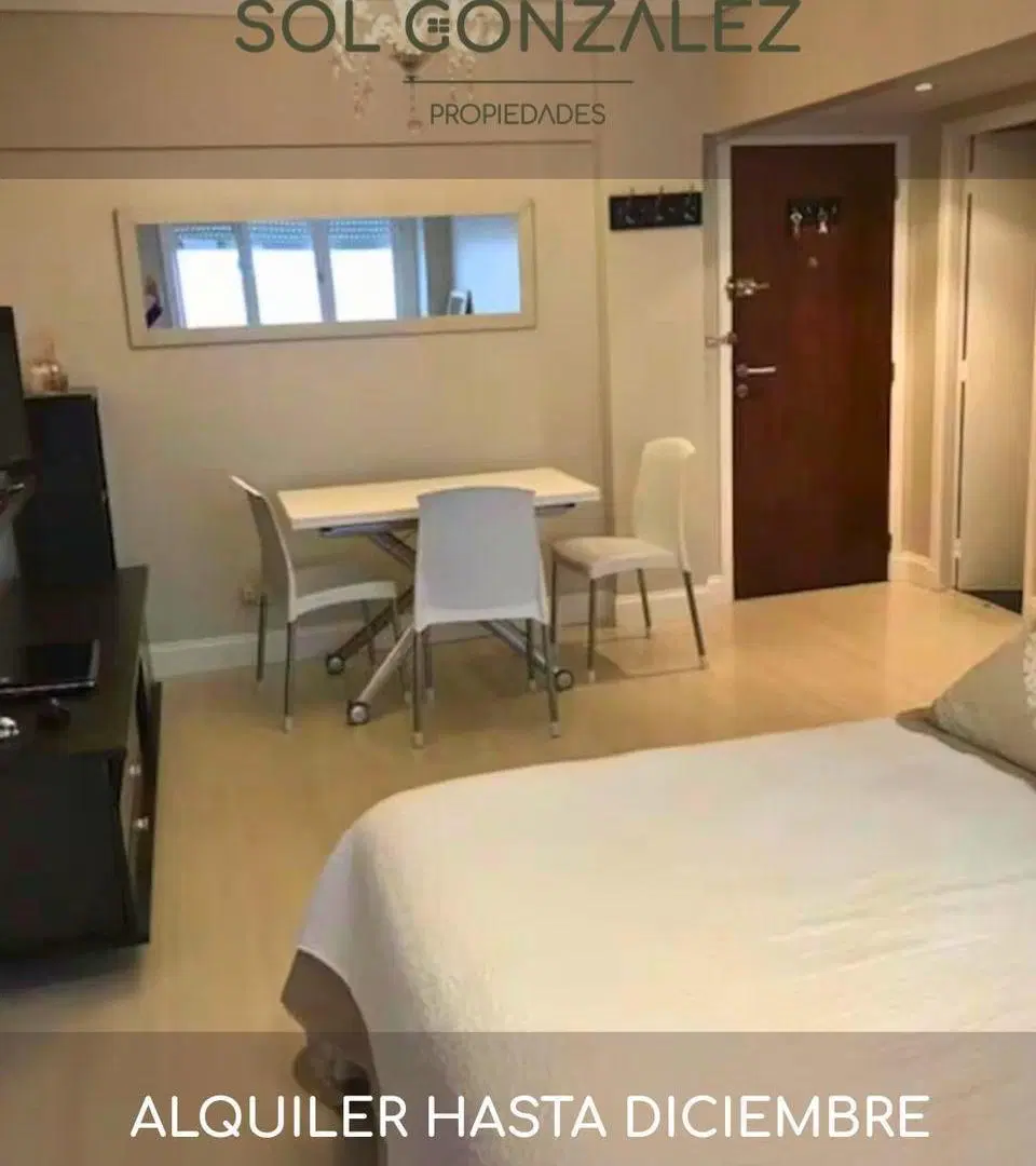 Departamento monoambiente en alquiler hasta Diciembre, Guemes. Mar del Plata 5