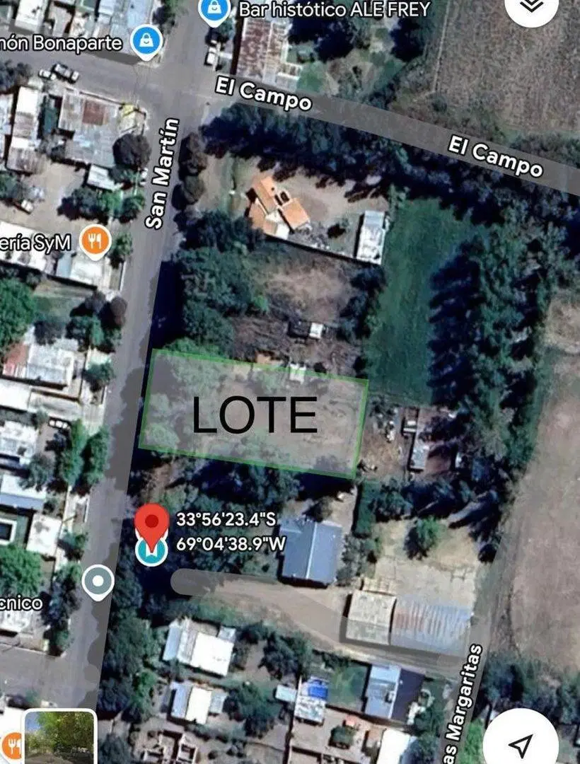 VENTA LOTE  PAREDITAS , SAN CARLOS 2