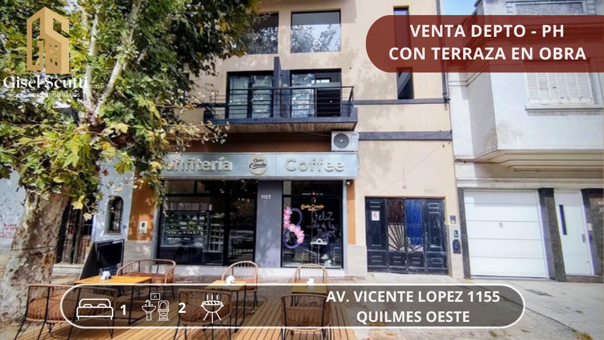 VENTA/FINANCIA DEPTO/PH 2 AMBIENTES CON TERRAZA Y BALCÓN EN OBRA EN QUILMES OESTE