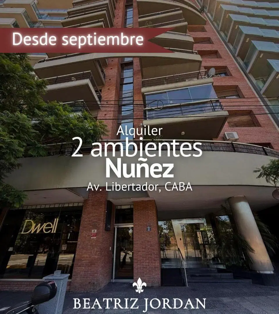 DEPARTAMENTO 2 AMBIENTES EN ALQUILER, NUÑEZ, CABA 1