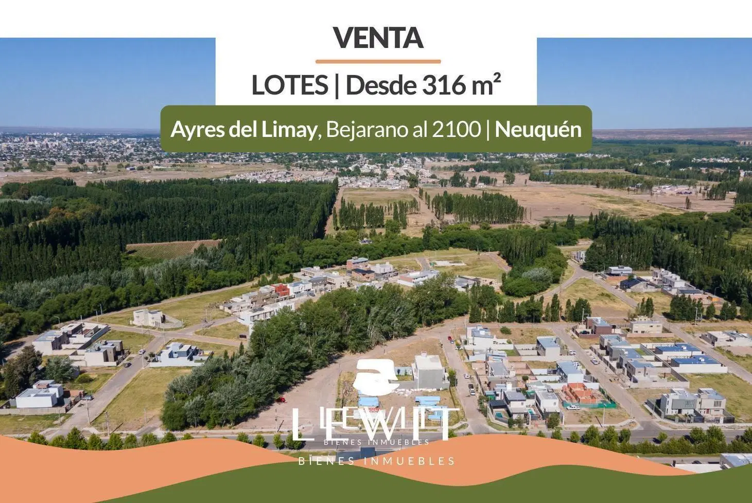 VENTA TERRENO 380m²  EN NEUQUEN Bº AYRES DEL LIMAY  BEJARANO 2100 2