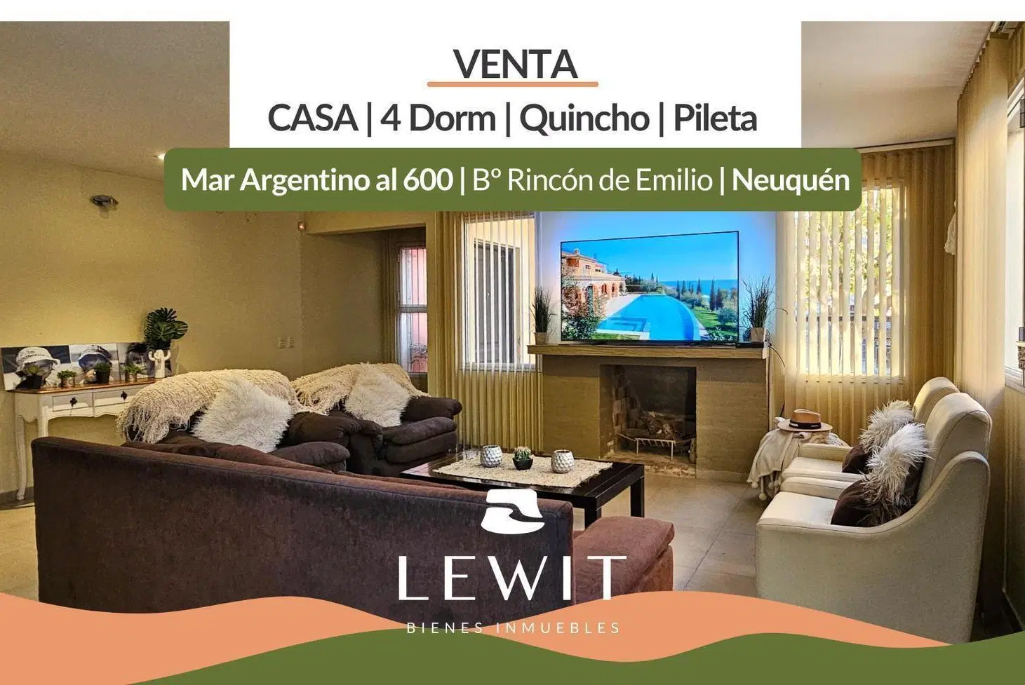 Venta Casa 4 Dormitorios | Bº Rincón de Emilio | Pileta y Quincho | Apta Crédito 1