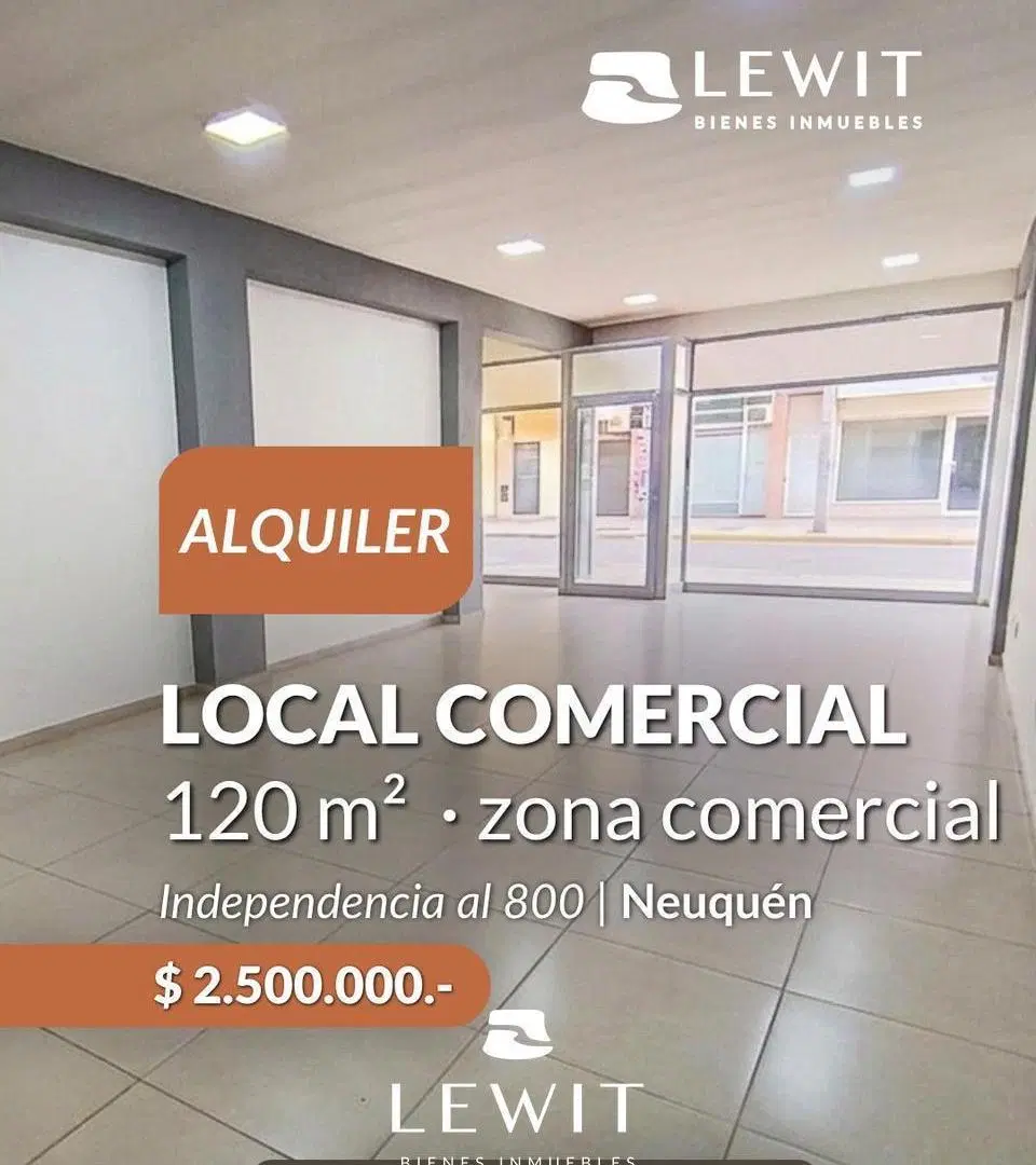 Alquila local comercial | 120  m² | Zona de alto tránsito | Independencia 850 | Neuquén 4