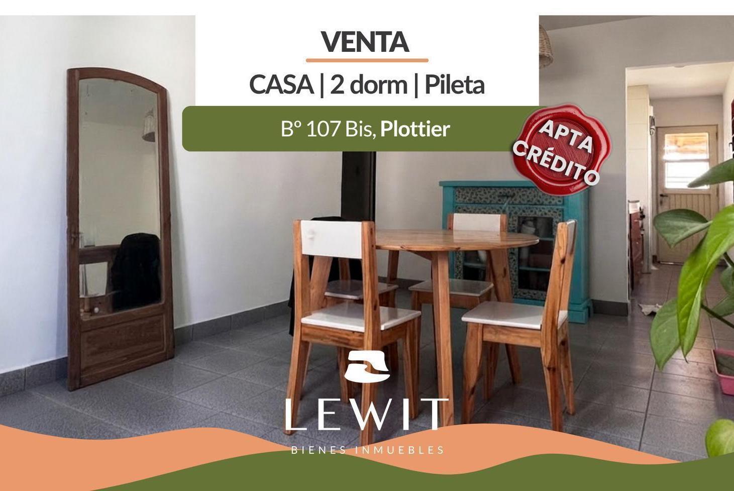 Foto de Venta casa dos dormitorios | con patio y pileta | Apta crédito | B° 107, imagen 1