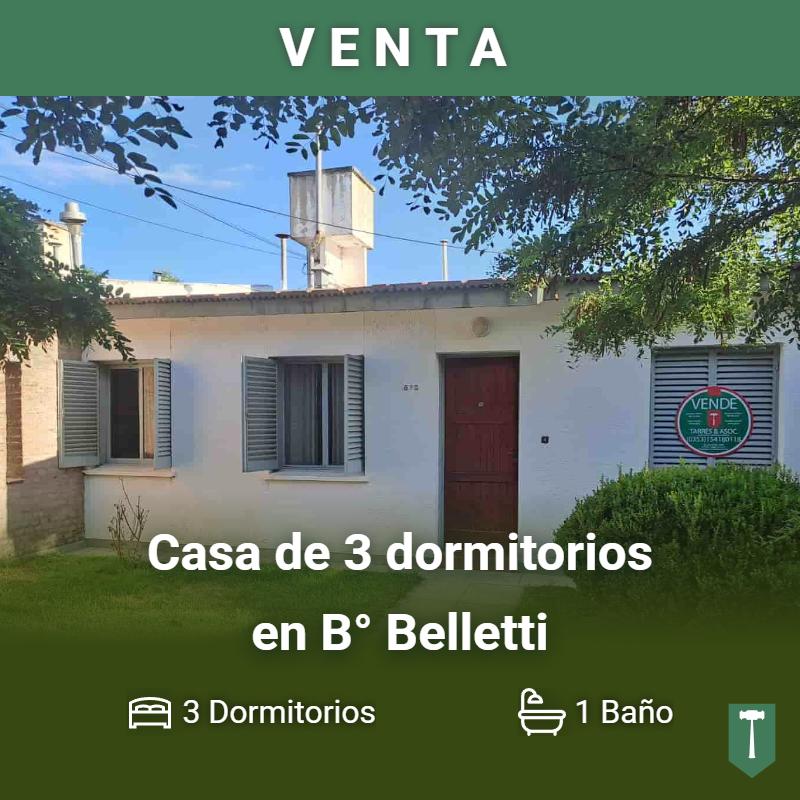 Casa de 253 m² con 3 dormitorios en venta en Villa María, Barrio Bello Horizonte