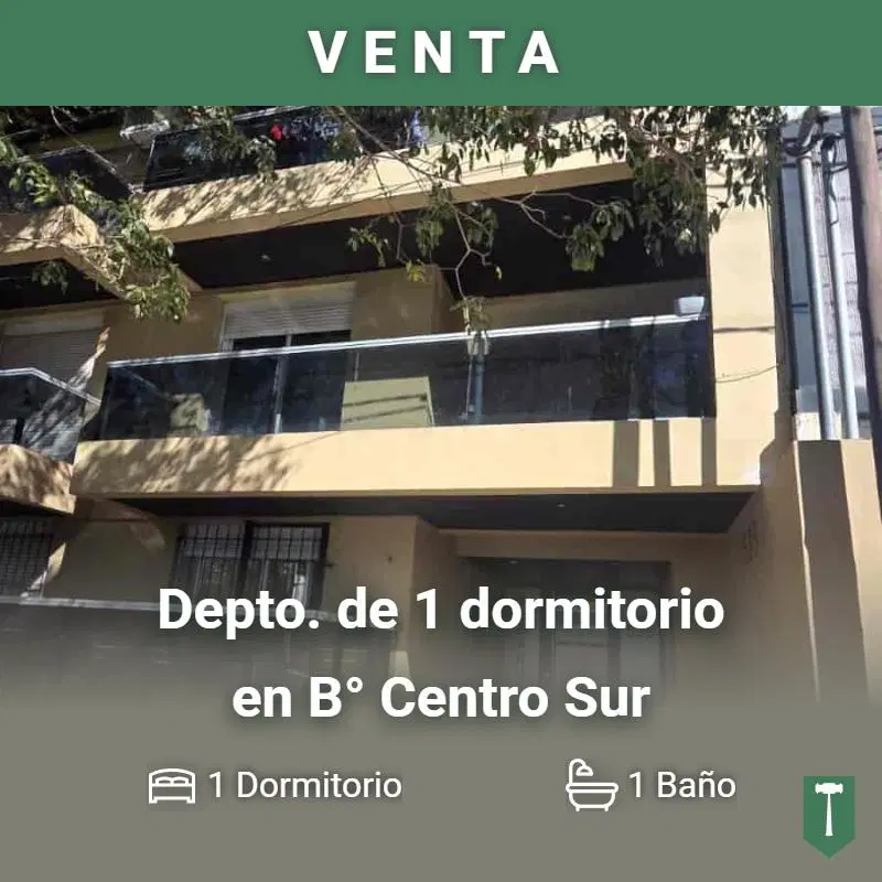 Departamento de 47 m² con 1 habitación en venta en Centro Oeste, Villa Maria 1
