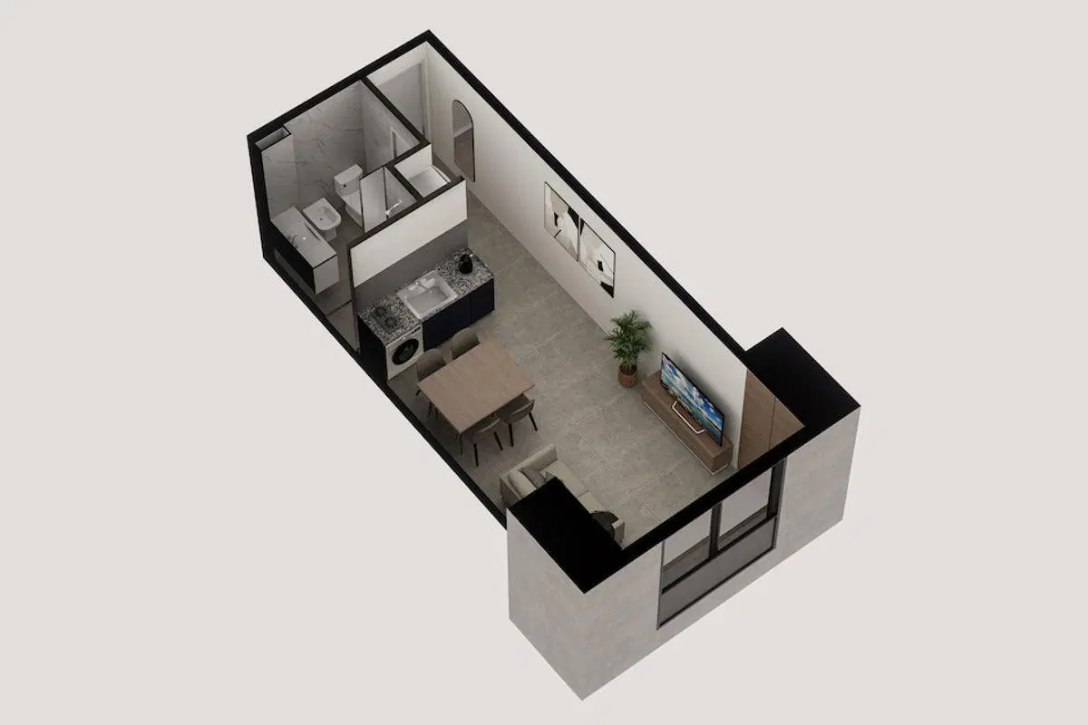 Departamento de 33 m² con 1 ambiente a la venta en Barrio Centro Sur 3