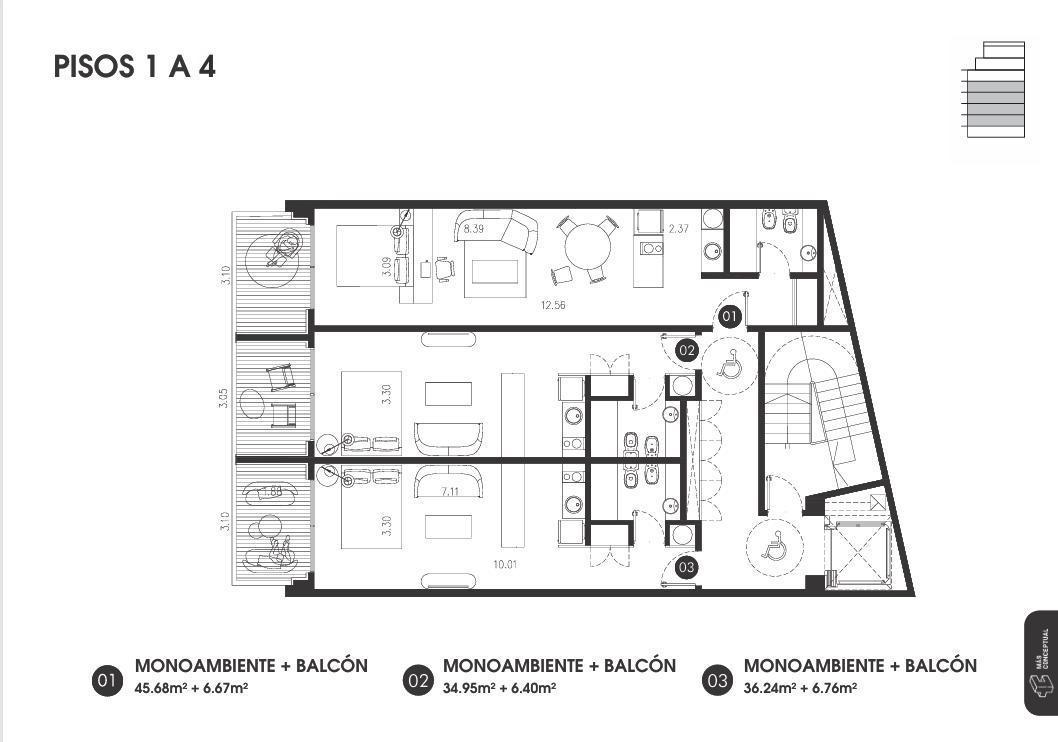 Foto de Vende monoambiente con balcón VILLA CRESPO, imagen 1