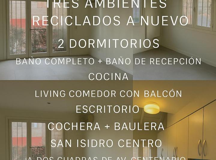 Dueño alquila depto 3 ambientes + escritorio  hecho a nuevo 5