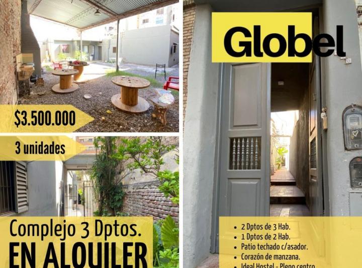 Alquiler Complejo/Hostel - 3 Deptos, 8 Hab - Pleno Centro Cordoba 1