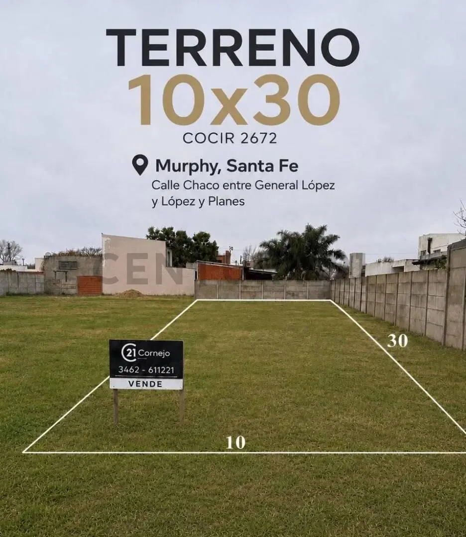 TERRENO EN MURPHY - ZONA RESIDENCIAL 2