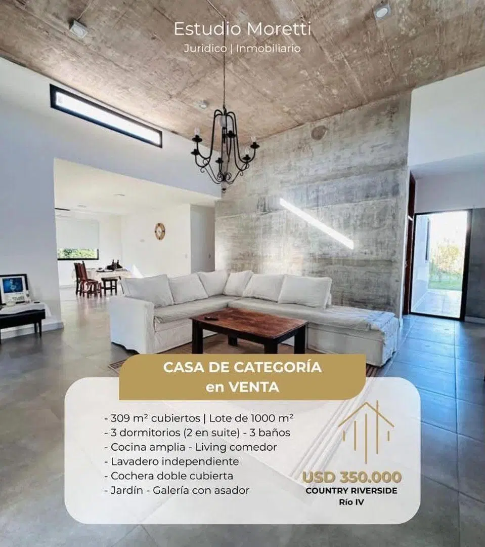 CASA DE CATEGORIA EN COUNTRY RIVERSIDE 2