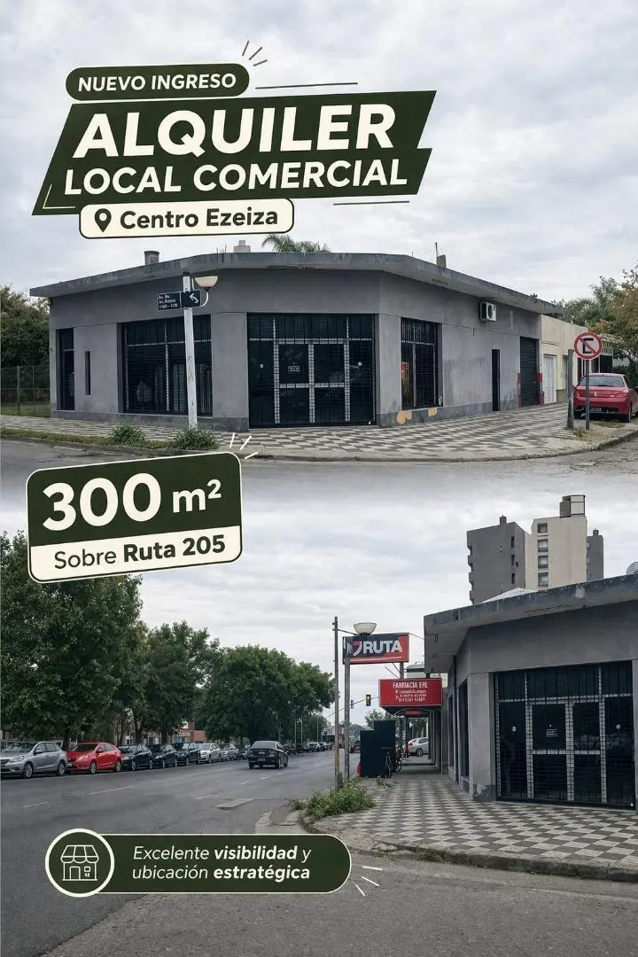 ALQUILER COMERCIAL CENTRO EZEIZA SOBRE 205 1