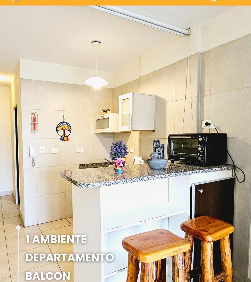 Alquiler temporario monoambiente Balcon + laundry + equipado y amoblado