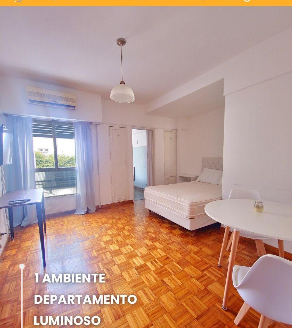 Alquiler temporario Monoambiente Almagro Amoblado + Lavarropas