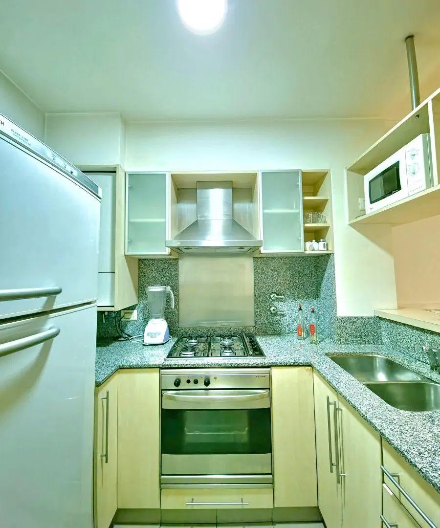 Departamento dos ambientes alquiler temporario Recoleta Balcón Laundry Amenities 3
