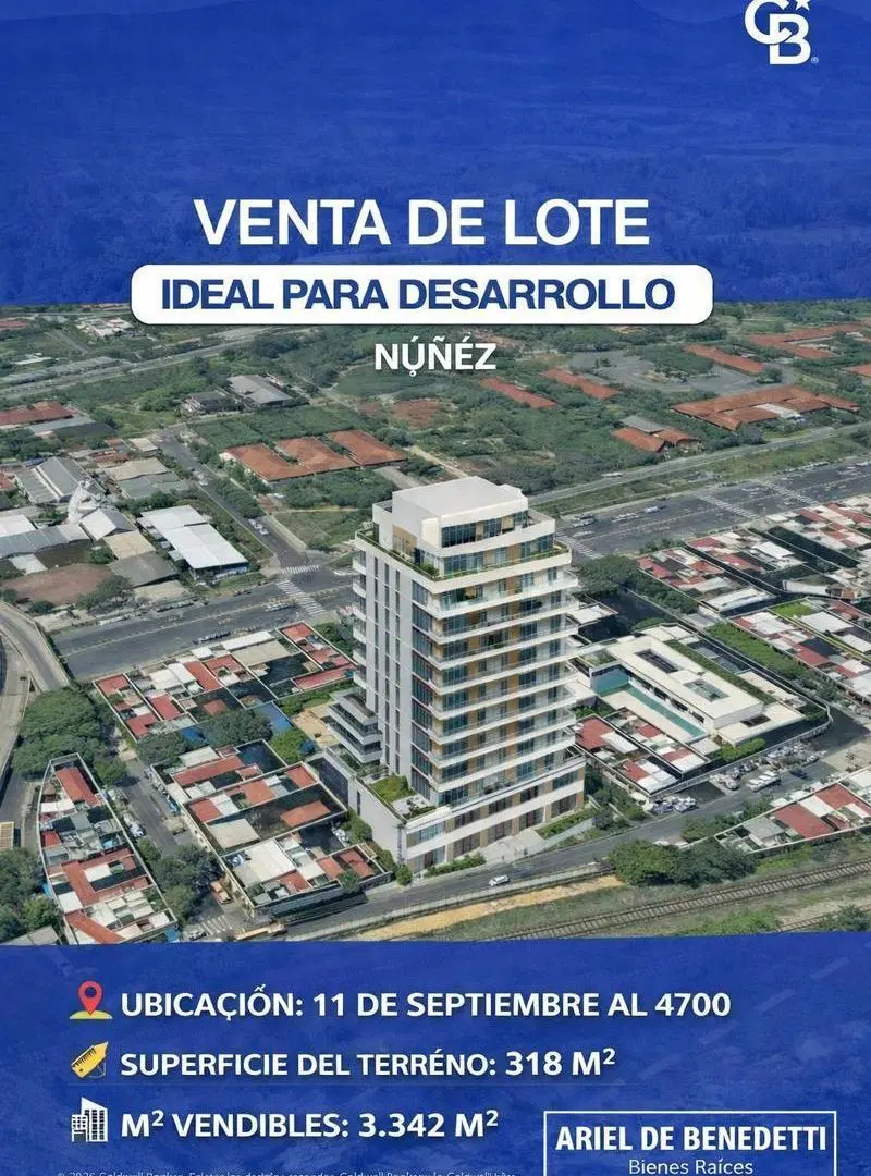 Venta de Terreno en 11 de Septiembre 1888 Núñez  Vias a Libertador Excelente para Desarrolladores! 3