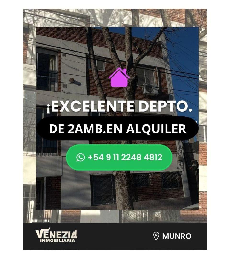 Departamento con 1 dormitorio en alquiler en Munro
