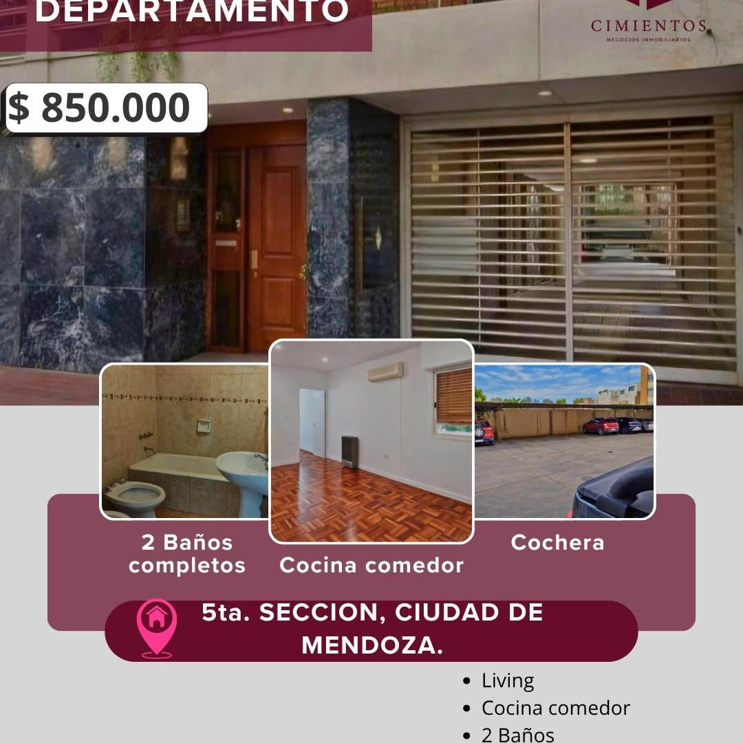 Foto de AQUILER DE DEPARTAMENTO 5TA SECCION-MENDOZA., imagen 1