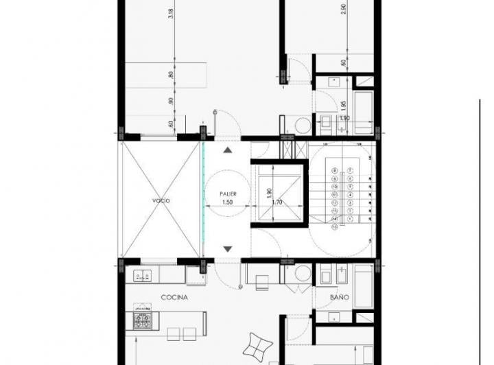 Departamento de 56 m² con 1 dormitorio en venta en La Plata