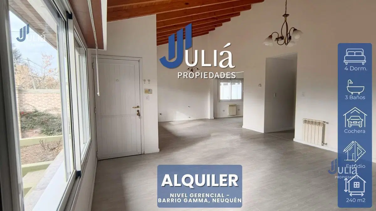ALQUILER Casa 4 dorms   estudio en B° Gamma, Neuquén Capital 2