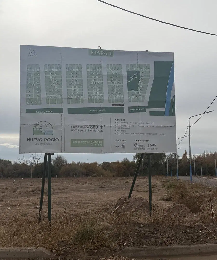 Venta de Lote en Loteo Nuevo Rocio de Centenario 3