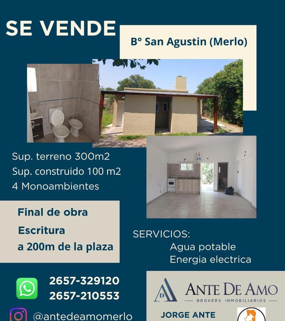 VENTA: 4 MONOAMBIENTES Merlo, San Luis