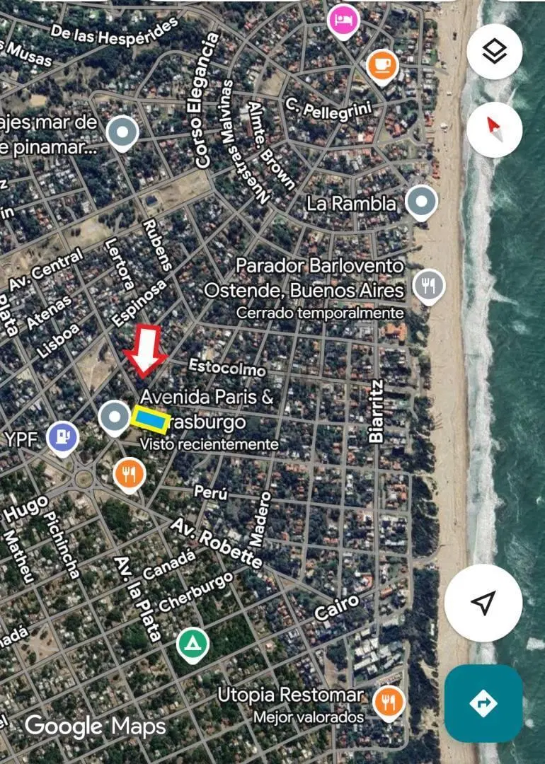 Venta Lote sobre Avenida Paris Ostende Pinamar 4