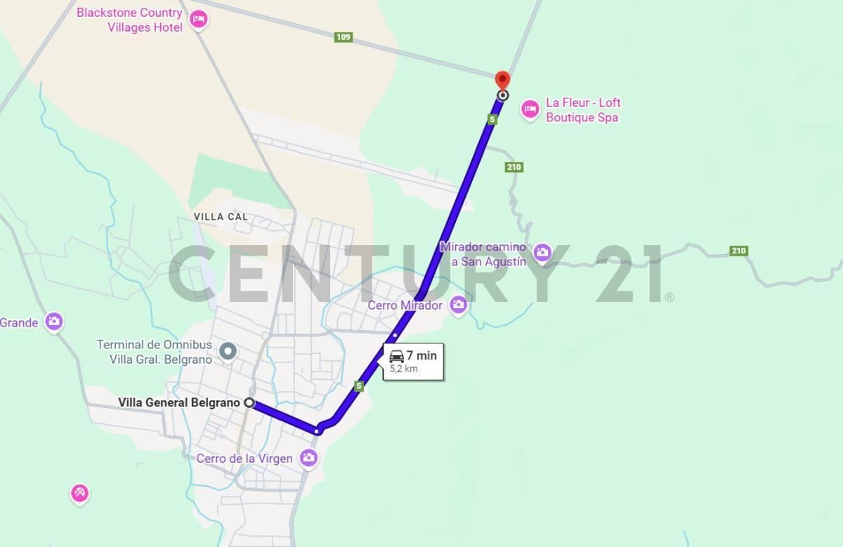 OPORTUNIDAD 4 hectáreas Frente Ruta 5 en Villa Gral Belgrano