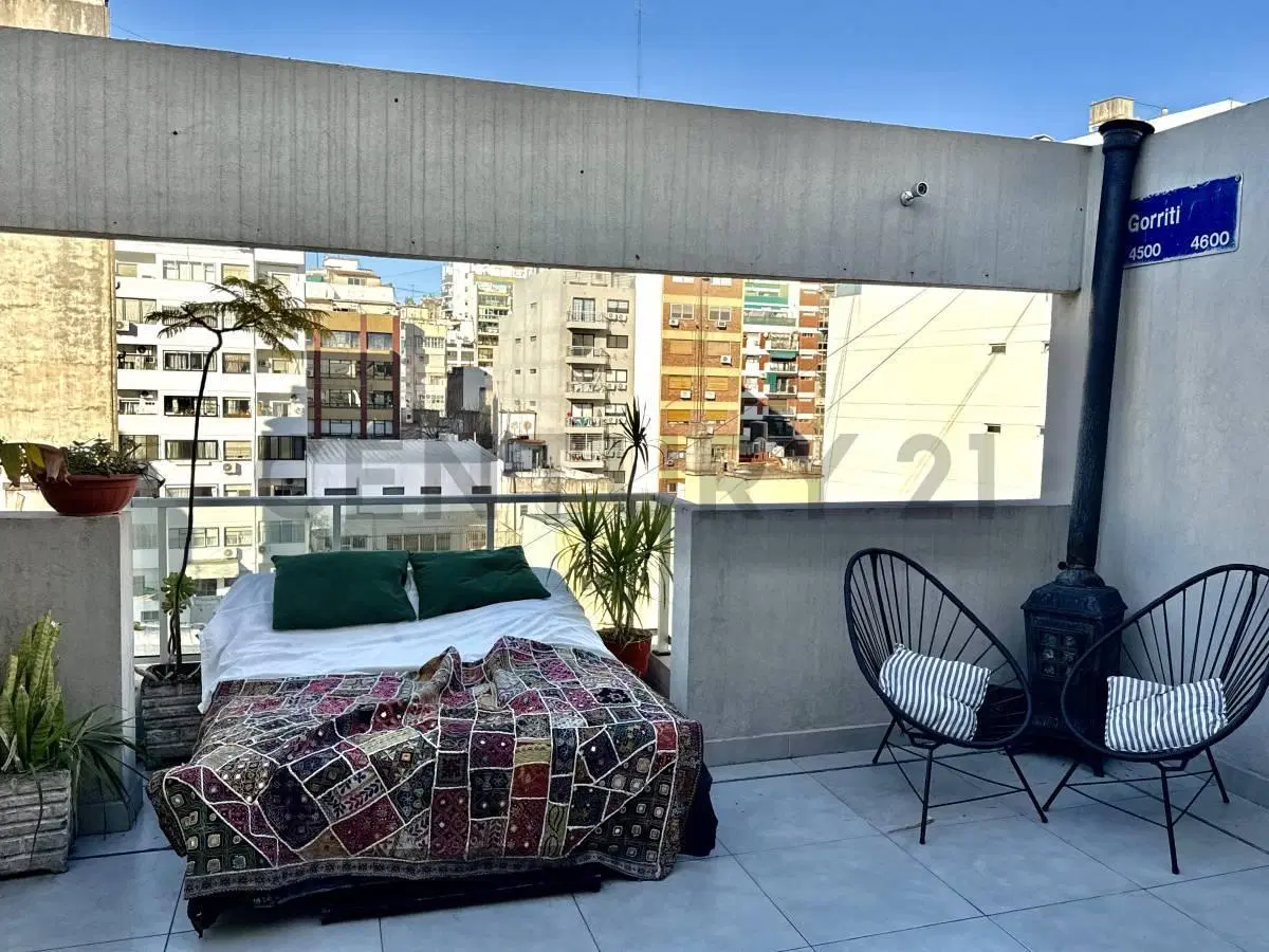 2 ambientes con terraza propia. Balcón. Almagro 3