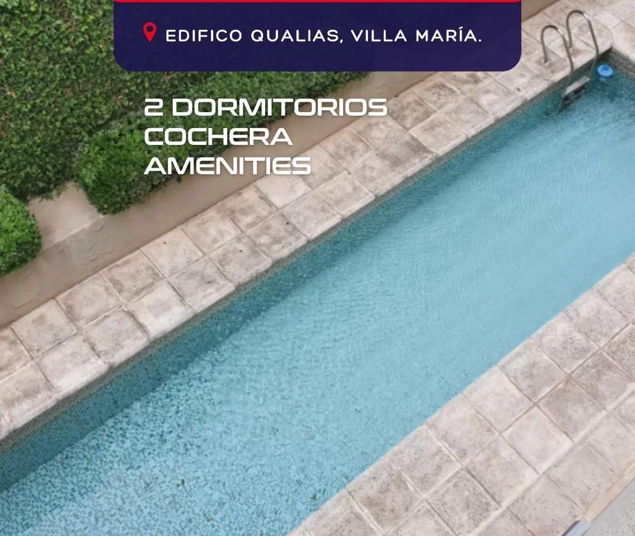 Departamento 2 dormitorios con cochera en Alquiler - Edificio Qualias - Villa Maria 3