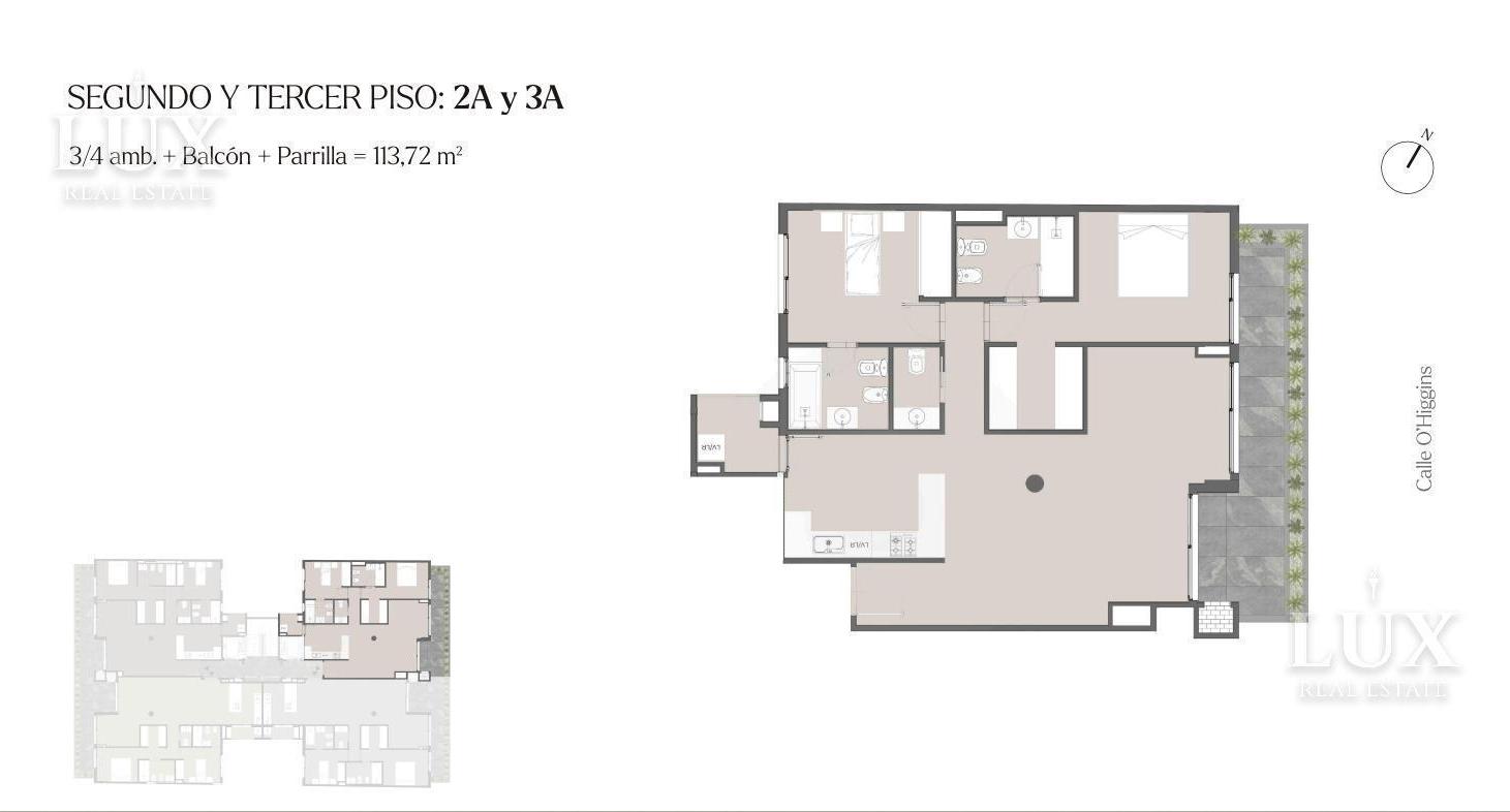 Departamento 3/4 ambientes, en venta con balcon y parrilla en nuñez