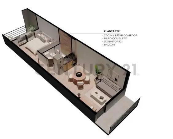 DEPARTAMENTO 2 AMBIENTES A ESTRENAR CON BALCÓN 5