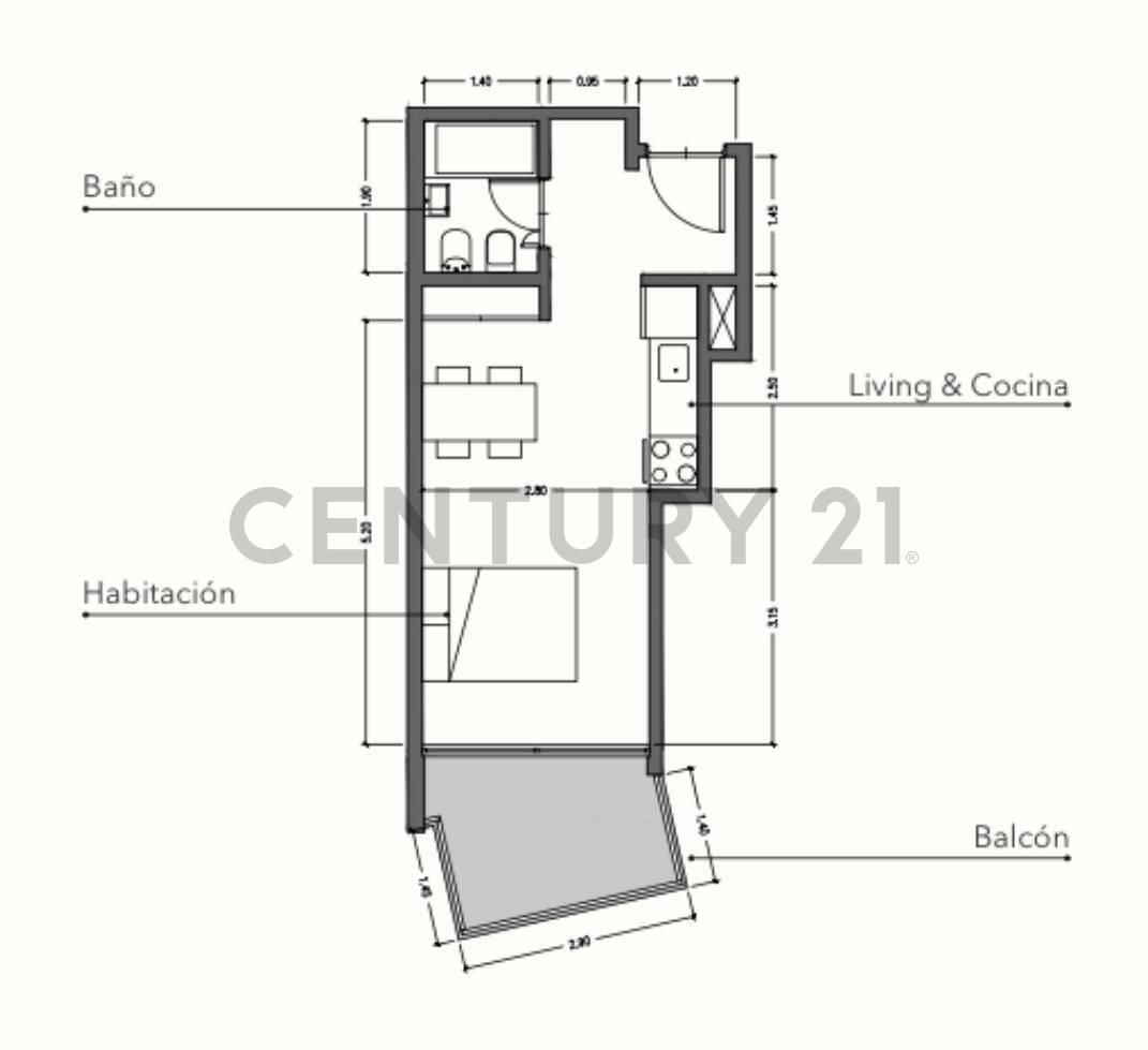 Foto de VENTA DEPTO MONO AMBIENTE CON AMPLIO BALCON EN CABALLITO, imagen 5