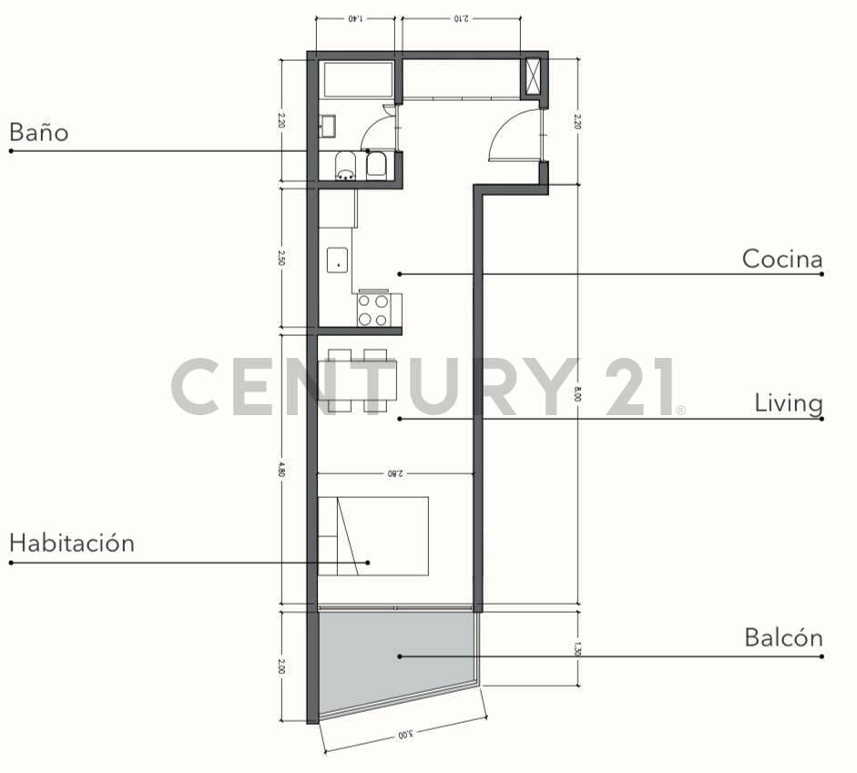 Foto de VENTA DEPTO MONO AMBIENTE con BALCON AMPLIO en CABALLITO, imagen 5